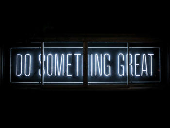 do something great neon sign